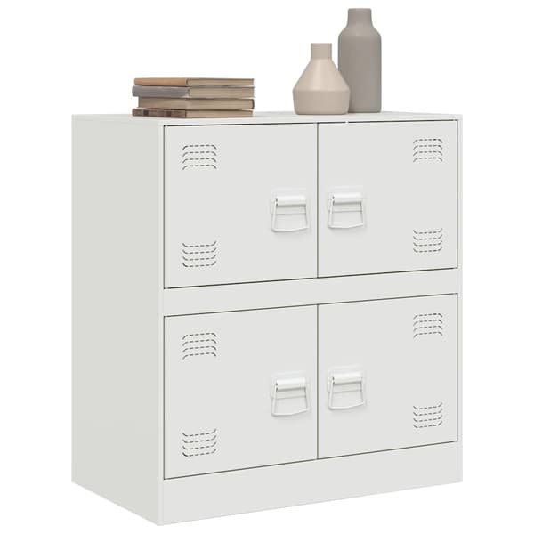 vidaXL Skänk vit 67x39x73 cm stål