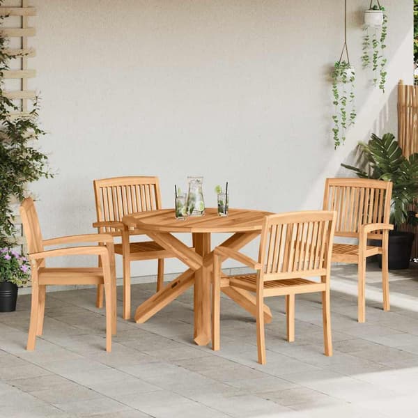 vidaXL Hage Spisegruppe 3 pcs Brun Solid Akasietre