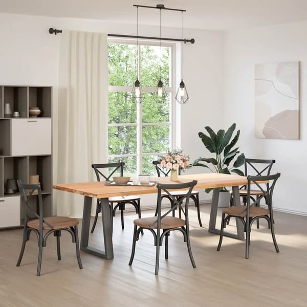 vidaXL Soffbordsben V-formade 2 st antracit 50x(72-73) cm stål