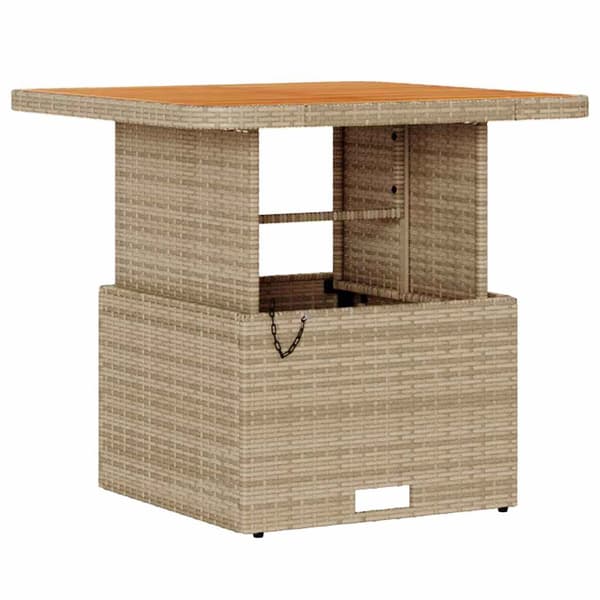vidaXL Trädgårdsmöbelset Beige konstrotting