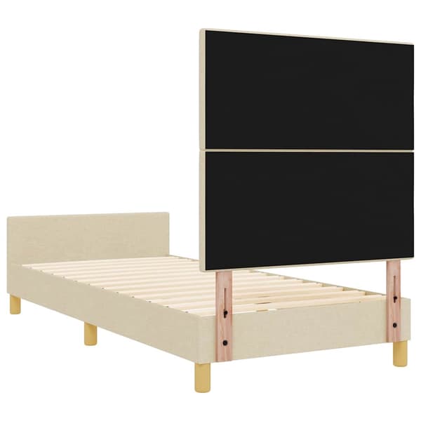 vidaXL Sängram Grädde 80x200 cm Tyg