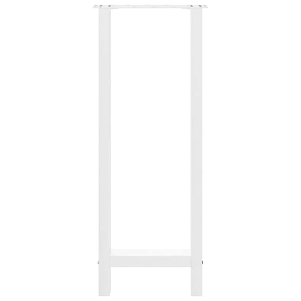 vidaXL Soffbordsben vit 2 st 50x(100-101) cm stål