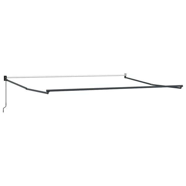 vidaXL Infällbar markis antracit/vit 4,5x3 m tyg/aluminium