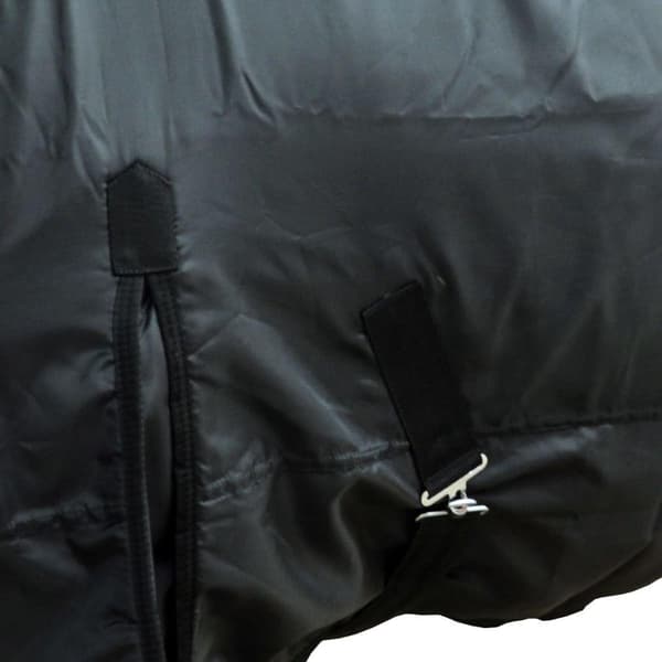 vidaXL Fleeceteppe med dobbelt lag og gjorder 125 cm, svart