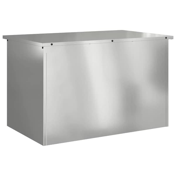 vidaXL Utomhusförvaringslåda Silver 80 x 50,5 x 50 cm Stål