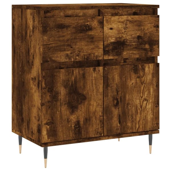 vidaXL Skjenk røkt eik 60x35x70 cm konstruert tre