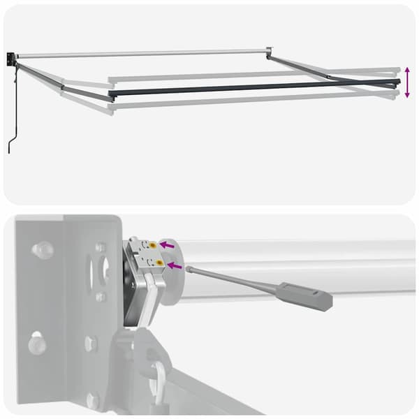 vidaXL Utfällbar markis Flerfärgsdesign 400 × 300 cm