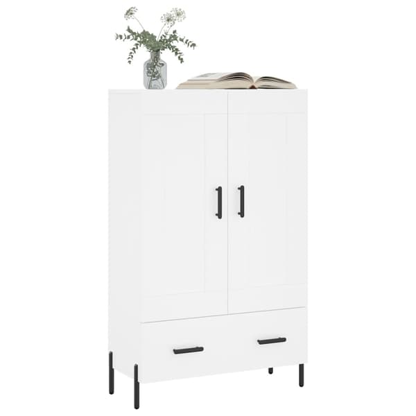 vidaXL Highboard hvit 69,5x31x115 cm konstruert tre