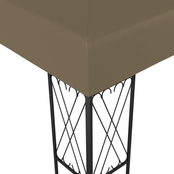 vidaXL Paviljong 3x3 m gråbrun stoff