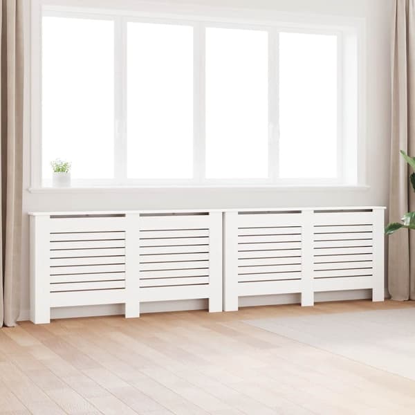 vidaXL Elementskydd 2 st vit 152x19x81,5 cm MDF