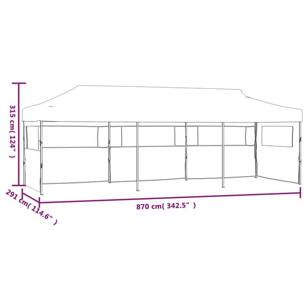 vidaXL Markis Vit 3 x 2,5 m Metall