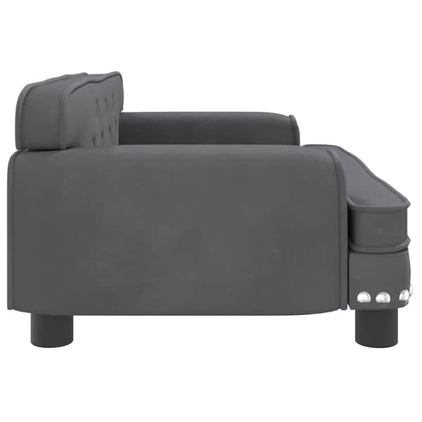 vidaXL Hundbädd mörkgrå 70x45x30 cm sammet