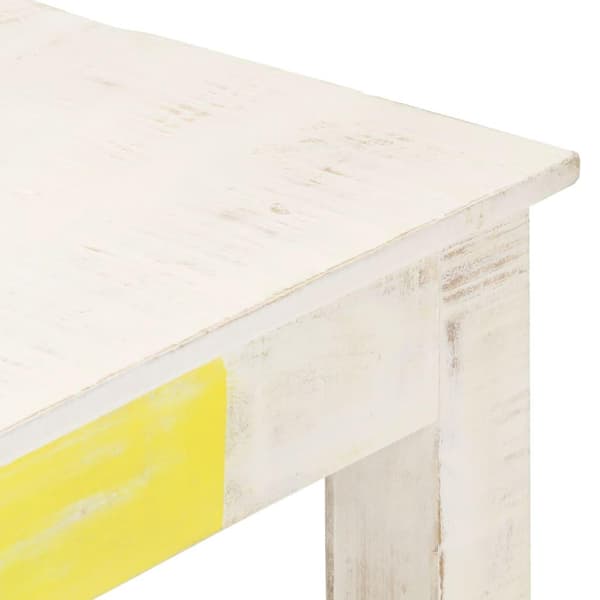 vidaXL Sofabord hvit 110x60x45 cm heltre mango change2