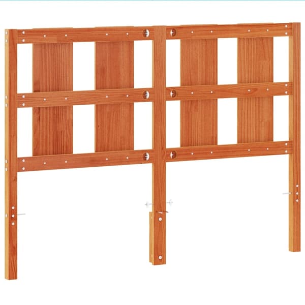 vidaXL Hodegavl voksbrun 135 cm heltre furu
