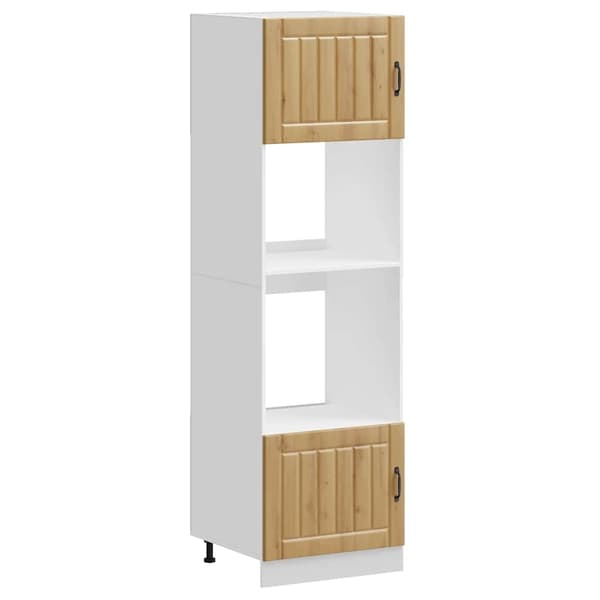 vidaXL Ovnskap 2 stk Lucca artisan eik konstruert tre