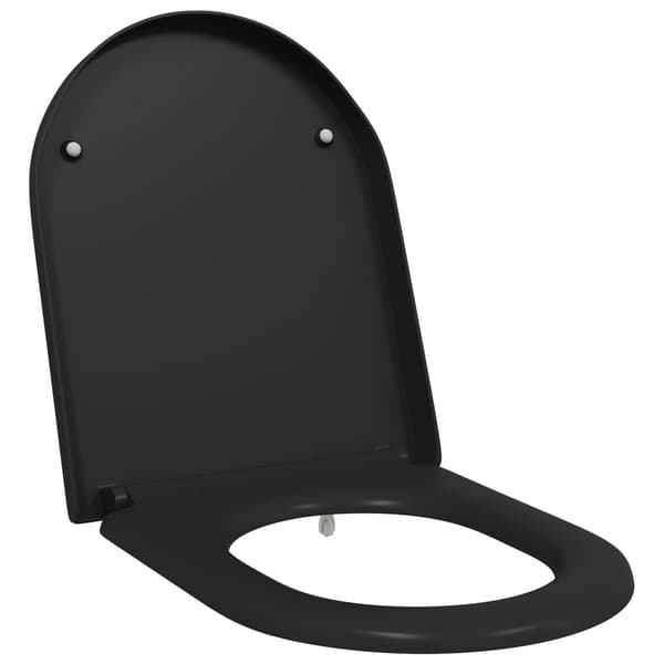 vidaXL Toalettsete Svart 49 x 36 x 4 cm Duroplast