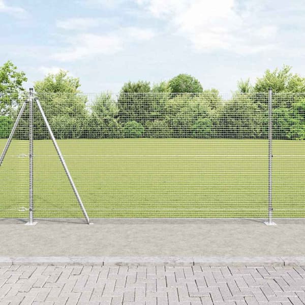 vidaXL Stängselstolpe Silver