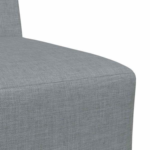 vidaXL Modulsofa utan armstöd 2 pcs Ljusgrå 55 x 74 x 82 cm tyg