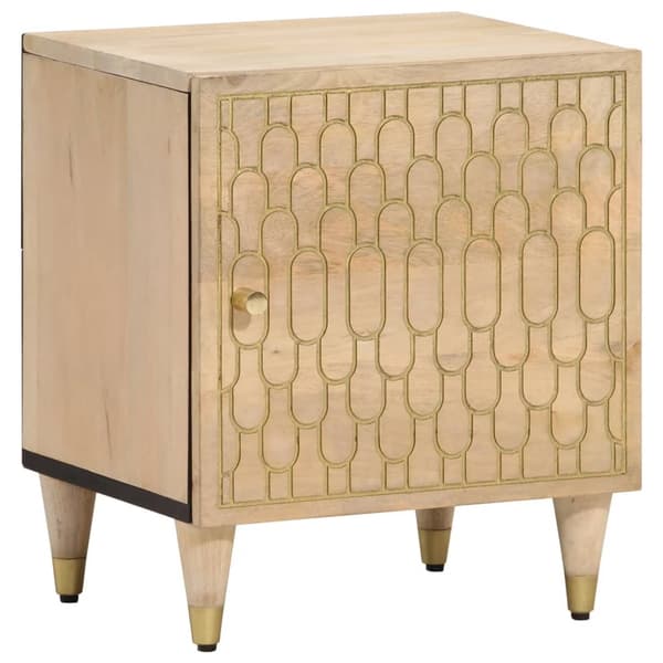 vidaXL Nattbord 2 stk 40x33x46 cm heltre mango