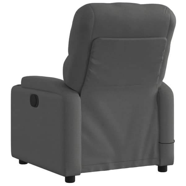 vidaXL Elektrisk massagefåtölj mörkgrå tyg