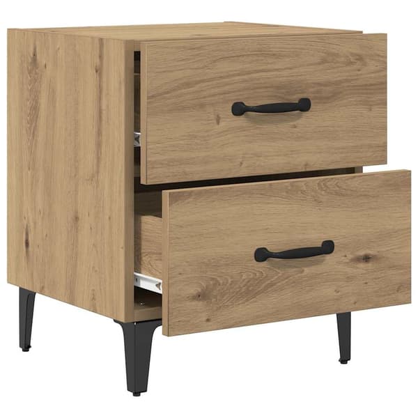 vidaXL Sengeskap 2 pcs Artisan Eik 40 x 35 x 47,5 cm Konstruert tre