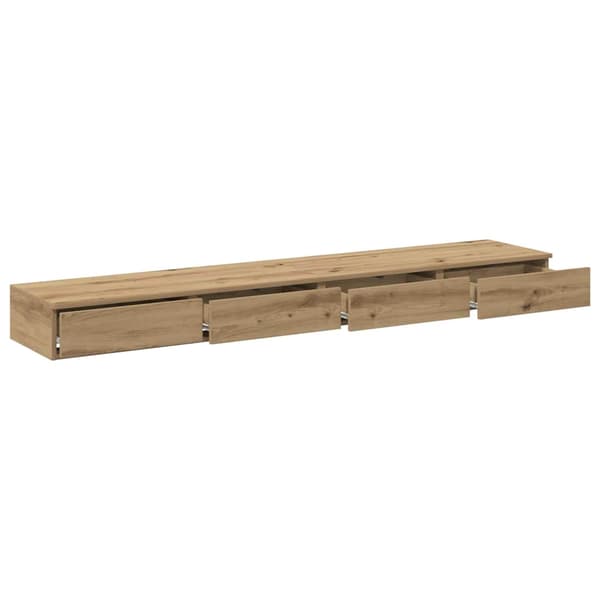 vidaXL Sengeskuffer Artisan Eik 200 x 36,5 x 16,5 cm Konstruert tre