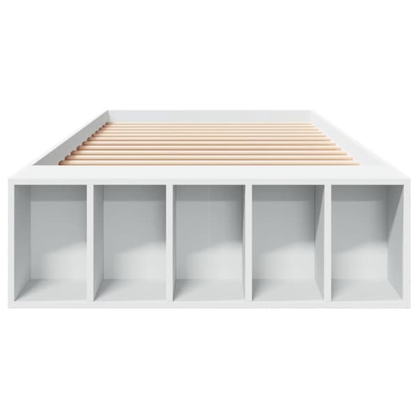 vidaXL Sengeramme hvit 100x200 cm konstruert tre