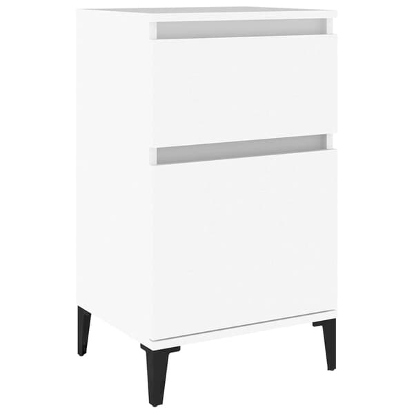 vidaXL Sängbord vit 40x35x70 cm