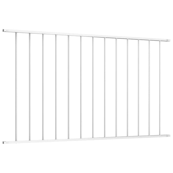 vidaXL Staketpanel Woerden pulverlackerad stål 1,7x1,17 m vit