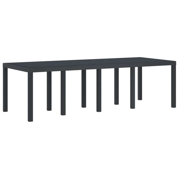 vidaXL Trädgårdsmöbelset 9 pcs Antracit Polypropylen