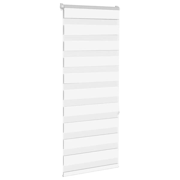 vidaXL Rullgardin zebra vit 60x150 cm tyg bredd 55,9 cm polyester