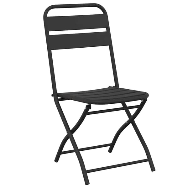 vidaXL Fällstol för trädgård 2 pcs Antracit 42 x 52 x 82cm