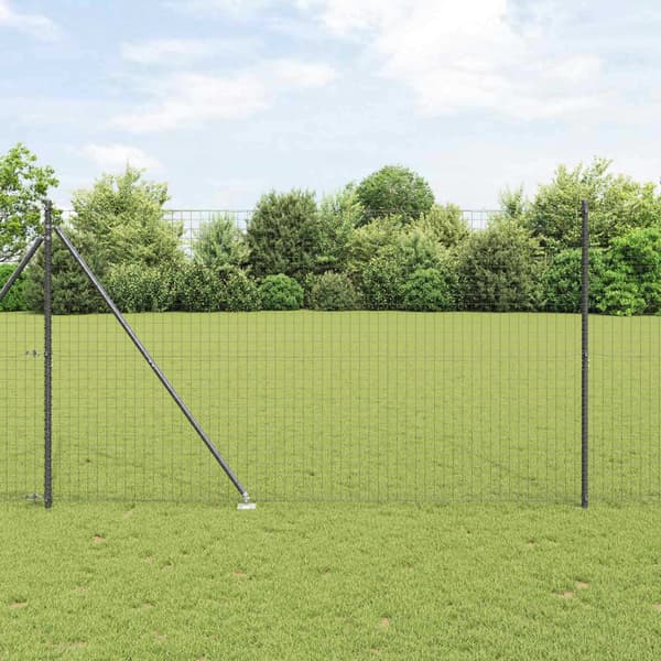 vidaXL Stängselstolpe 26 pcs Grå 3,2 x 3,2 x 225 cm