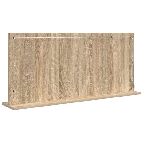 vidaXL Stilfullt Speil Rektangulær Sonoma eik 100 x 45 x 18 cm