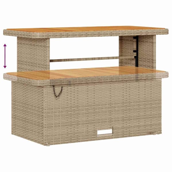 vidaXL 9 Delars Trädgårds Matset Grå Poly Rattan