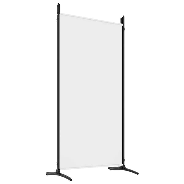 vidaXL Romdeler med 6 paneler hvit 520x180 cm stoff