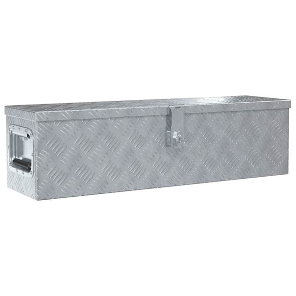 vidaXL Aluminiumsboks 80,5x22x22 cm sølv