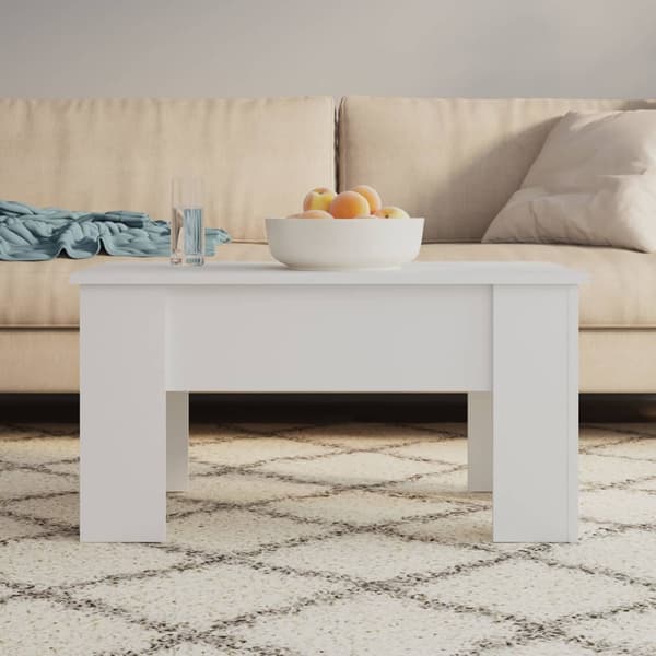 vidaXL Soffbord vit 79x49x41 cm konstruerat trä