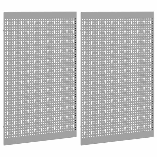 vidaXL Työkaluseinäpaneeli 2 pcs Harmaa 100 x 1 x 80 cm