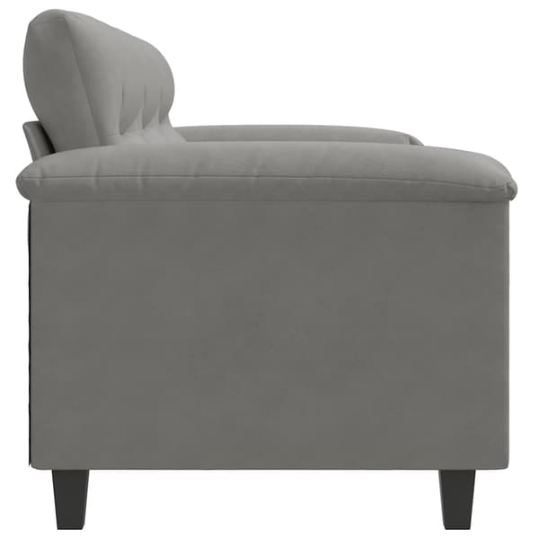 vidaXL 3-sitssoffa Mörkgrå 180 cm mikrofibertyg