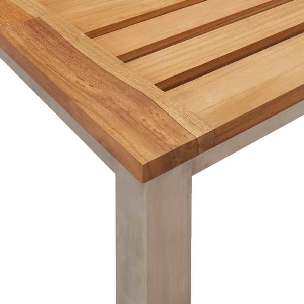 vidaXL Solstol 3 pcs Brun Solid akasietre