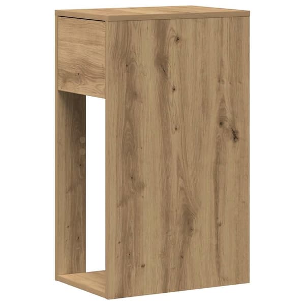vidaXL Datatårnstativ med skuff artisan eik 30x44x74 cm