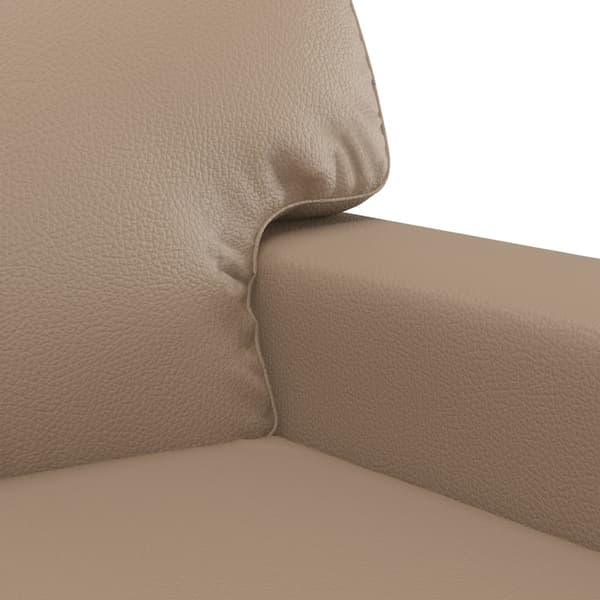 vidaXL Soffgrupp 2 delar cappuccino konstläder