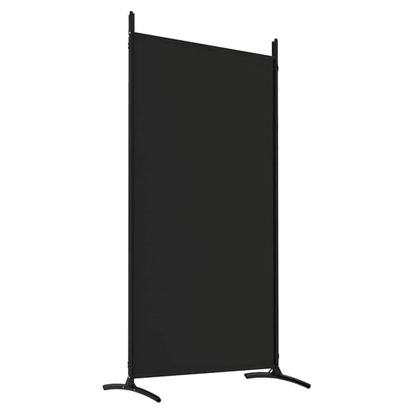 vidaXL Romdeler 4 paneler svart 346x180 cm stoff