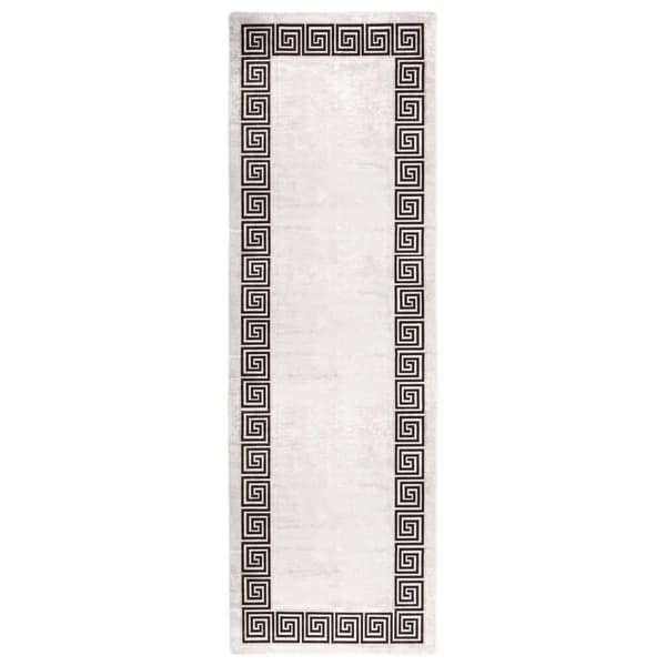 vidaXL Vaskbart teppe 80x300 cm lys beige sklisikker
