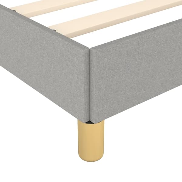 vidaXL Sengeramme lysegrå 135x190 cm Double stoff