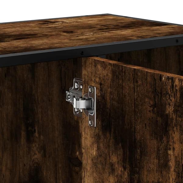 vidaXL Servantskap røkt eik 80x33x60 cm konstruert tre