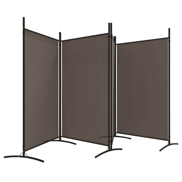 vidaXL Romdeler 4 paneler antrasitt 346x180 cm stoff