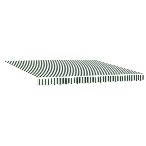 vidaXL Innvendbar Markise Grønn og hvit 400 × 300 cm Polyester