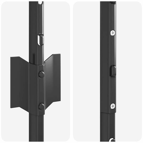 vidaXL Gjerdepåle 5 pcs Grå 140 cm Stål
